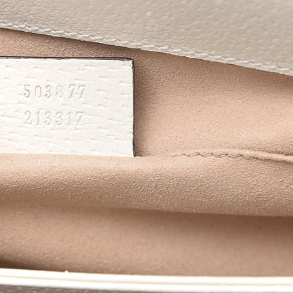 Gucci Suede Calfskin GG Web Small Ophidia Chain Shoulder Bag Burro New Mystic White 7 of 12