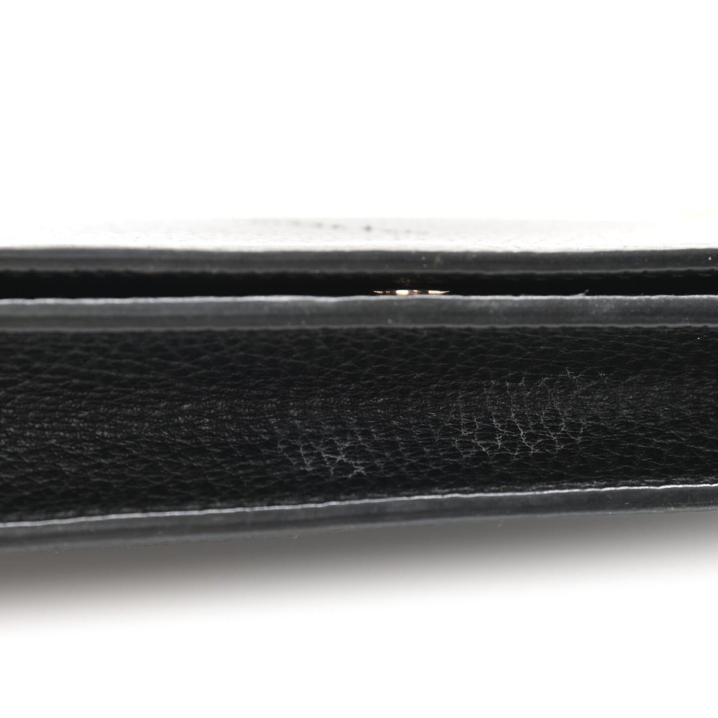 Dollar Calfskin Medium Betty Chain Wallet Black
