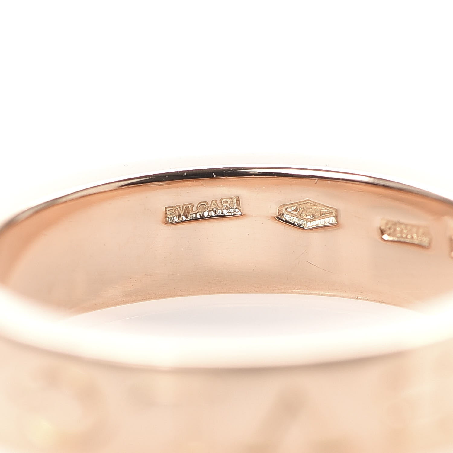 Bulgari 18K Rose Gold Diamond B.Zero1 Essential Band Ring 47 4 5 of 6