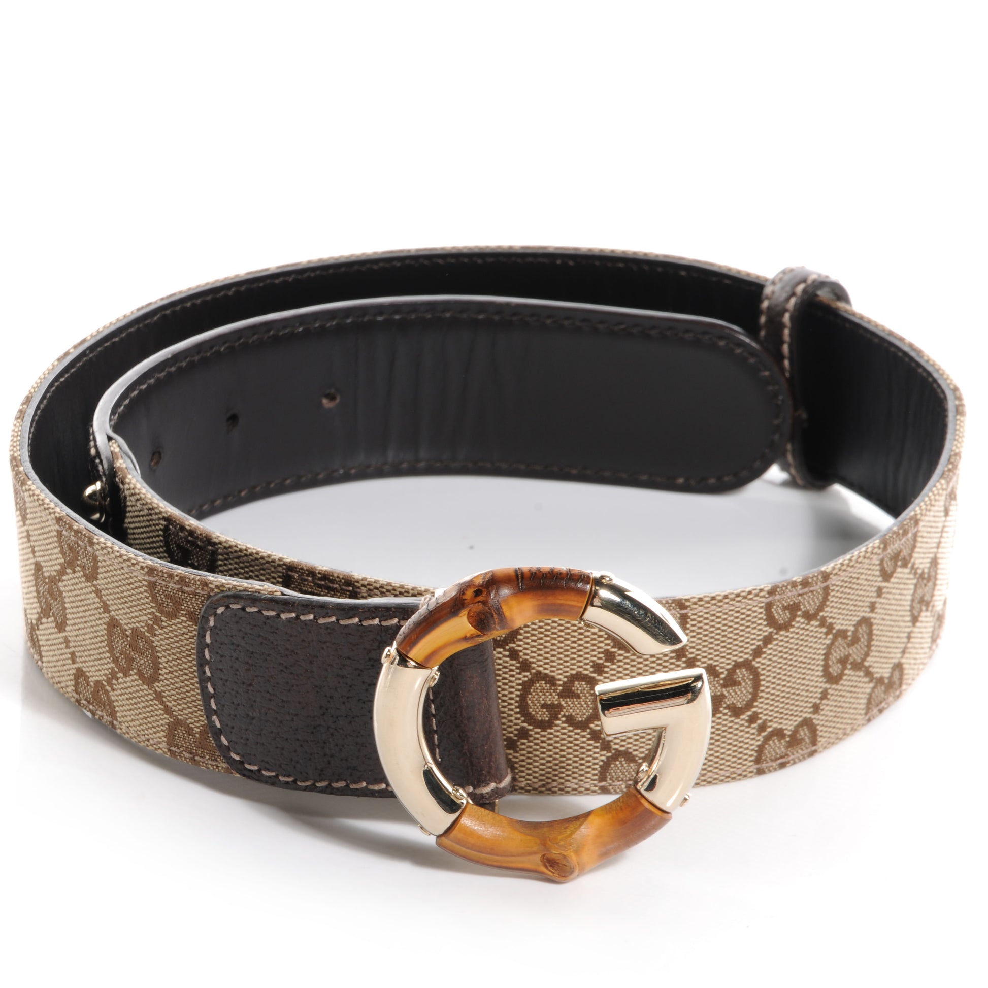 Gucci Monogram Bamboo G Belt 85 34 5 of 5