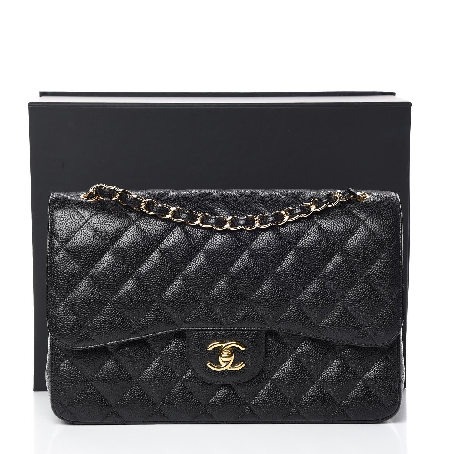 Chanel Caviar Quilted Jumbo Double Flap Black 10 of 10