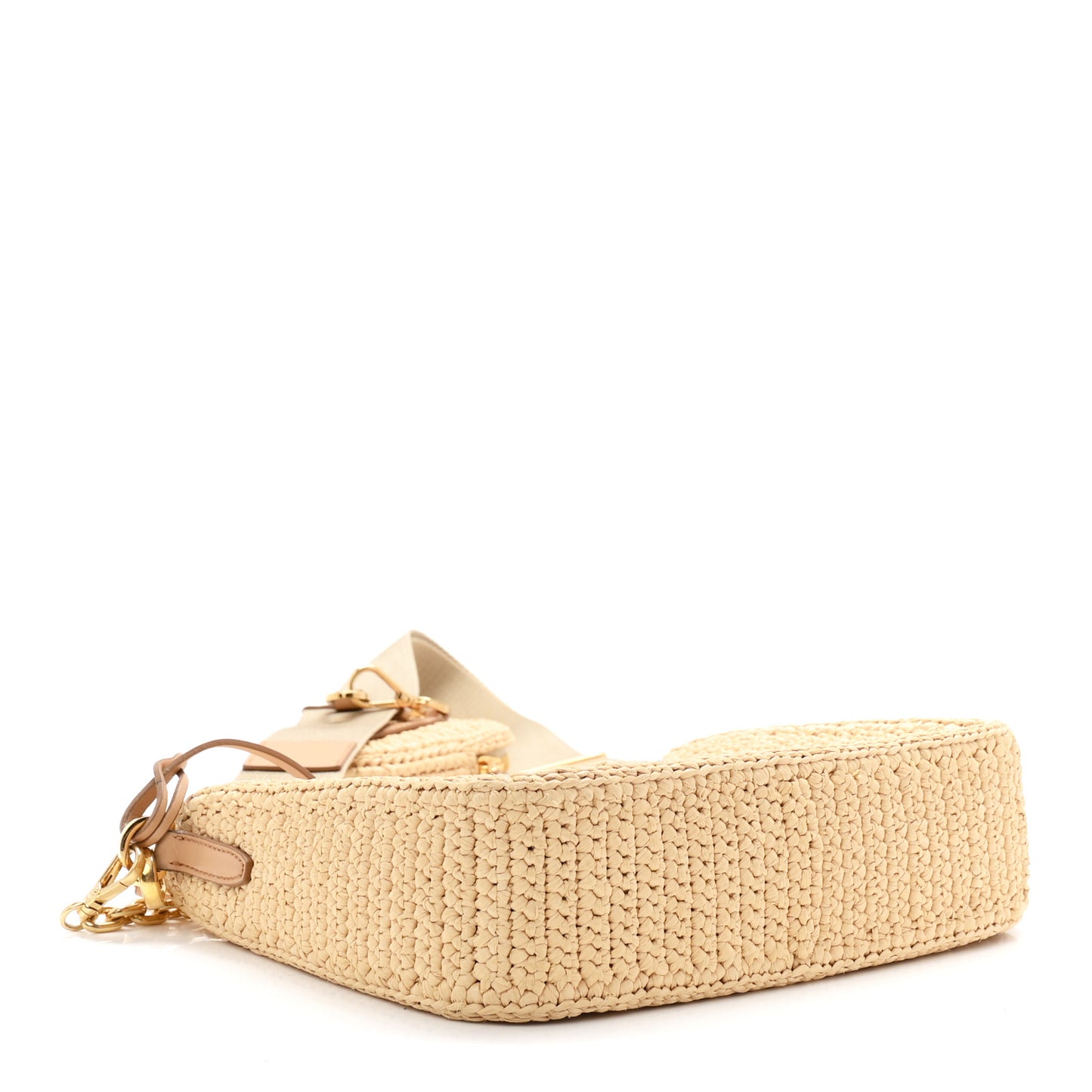 Yarn Raffia Effect Crochet Re-Edition 2005 Shoulder Bag Naturale