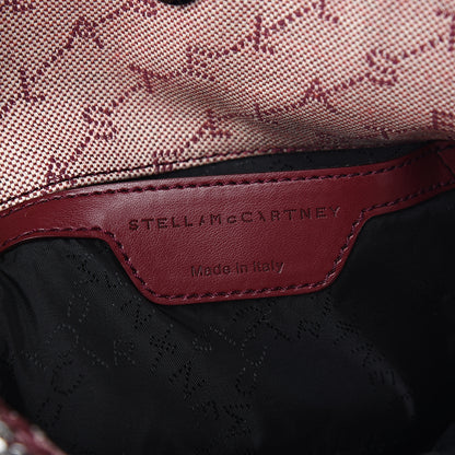 Stella McCartney Denim Logo Mini Falabella Tote Burgundy 5 of 9