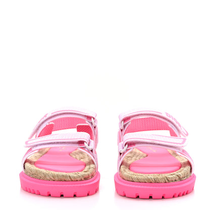 Christian Dior Technical Knit Jute Dioract 10mm Sandals 39 White Fuchsia 2 of 7