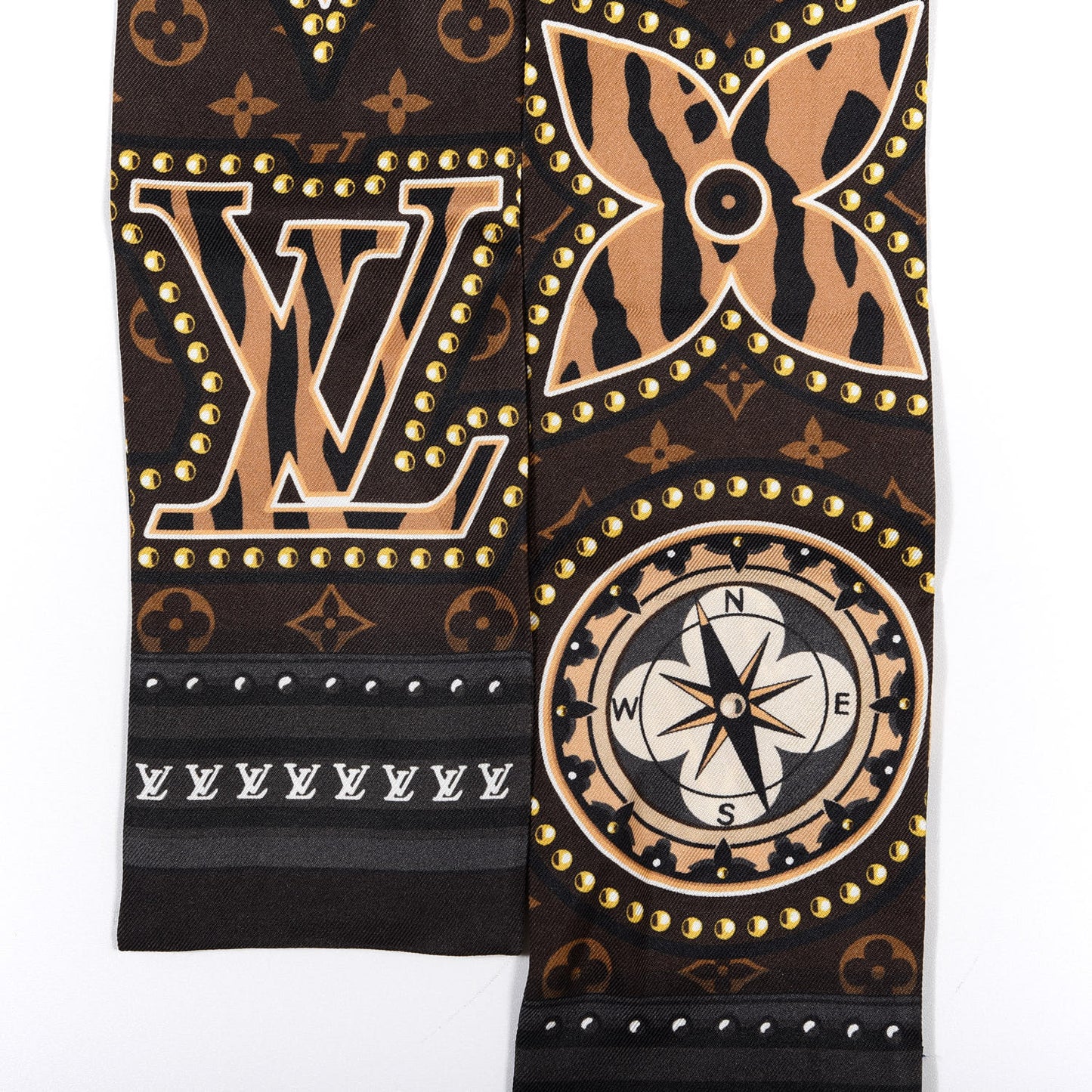 Silk Monogram LV World Bandeau Brown