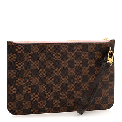 Louis Vuitton Damier Ebene Neverfull MM GM Pochette Rose Ballerine 3 of 11