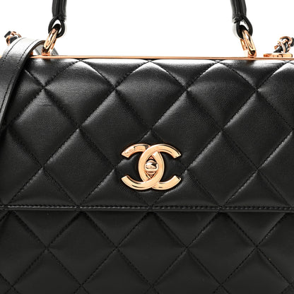 Chanel Lambskin Quilted Small Trendy CC Dual Handle Flap Bag Black 8 of 12