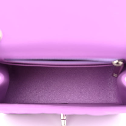 Chanel Lambskin Quilted Mini Square Flap Purple 5 of 10