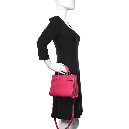 Saint Laurent Calfskin Nano Sac De Jour Bubblegum 2 of 11