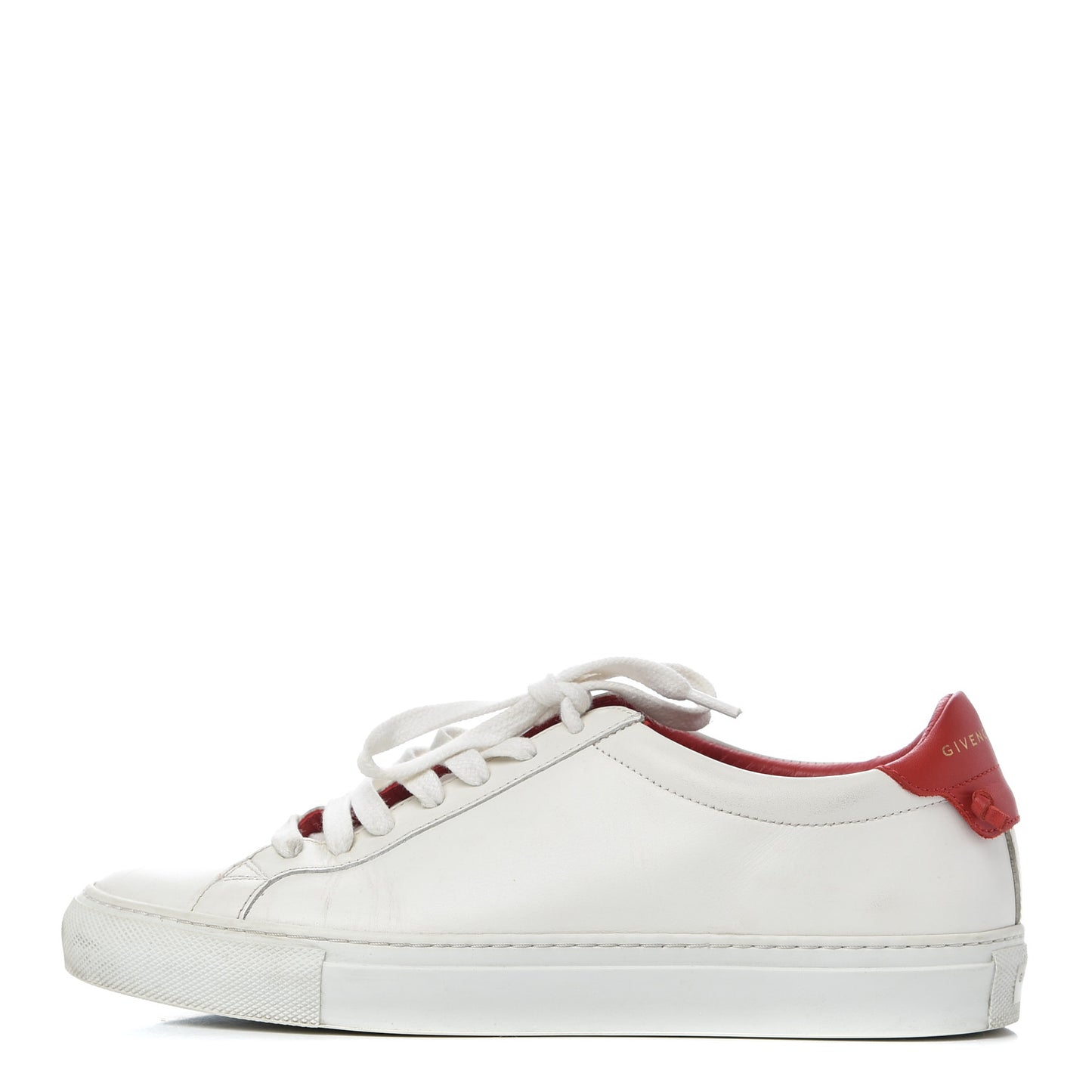 Calfskin Womens Urban Street Sneakers 38 White Red