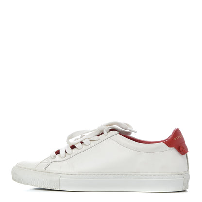 Givenchy Calfskin Womens Urban Street Sneakers 38 White Red 1 of 19