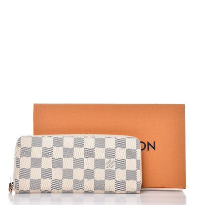 Louis Vuitton Damier Azur Clemence Wallet Rose Ballerine 8 of 8