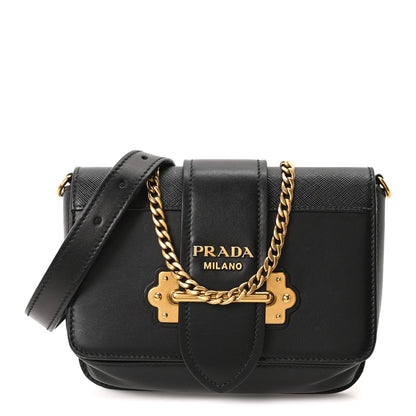 Prada Saffiano City Calf Cahier Belt Bag Black 1 of 9