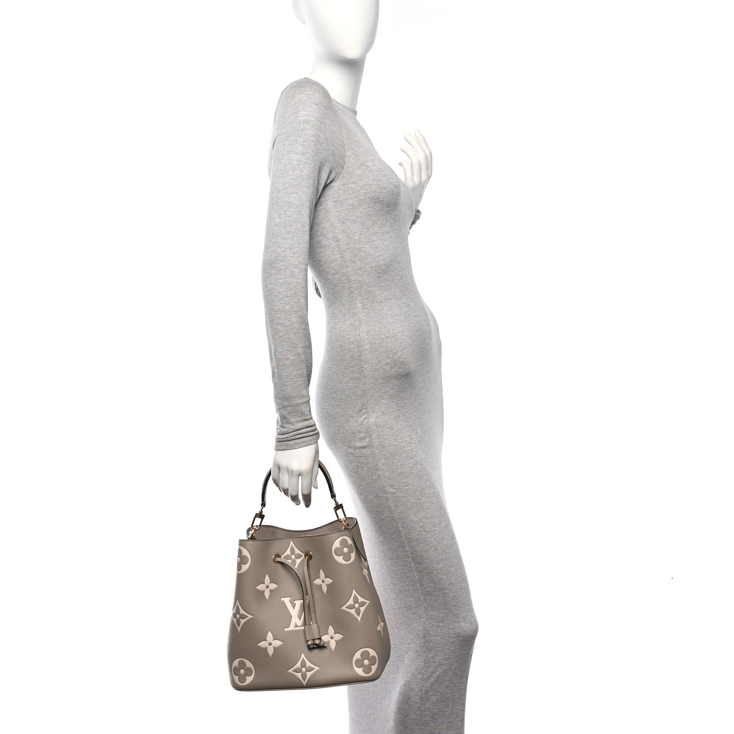 Louis Vuitton Empreinte Monogram Giant Neonoe MM Tourterelle Creme 2 of 12