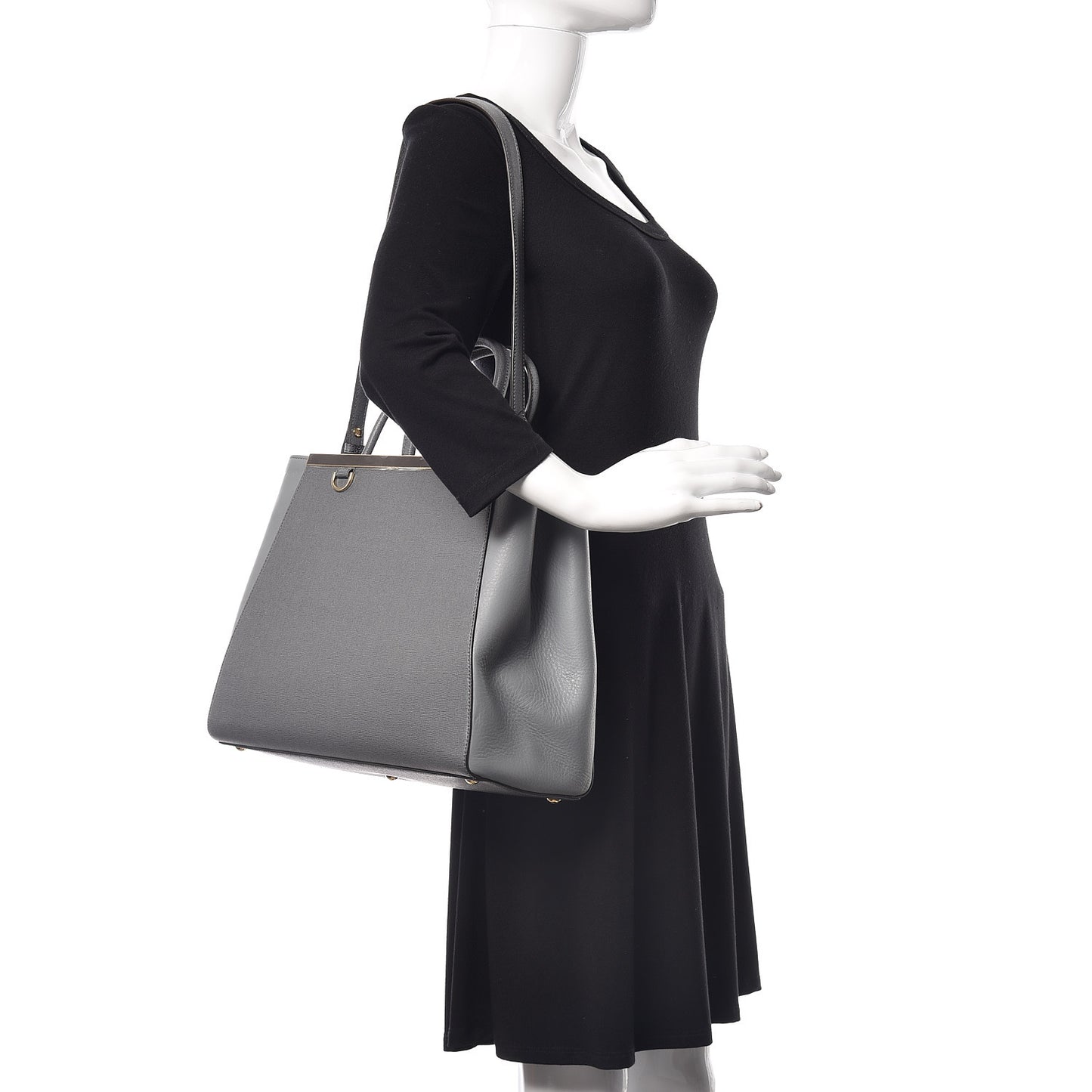 Vitello Elite Flamingo Regular 2Jours Tote Grigio Grigio Chiaro