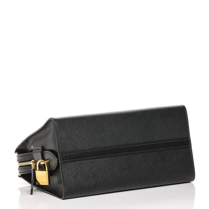 Prada Saffiano City Calfskin Medium Esplanade Tote Black 3 of 7