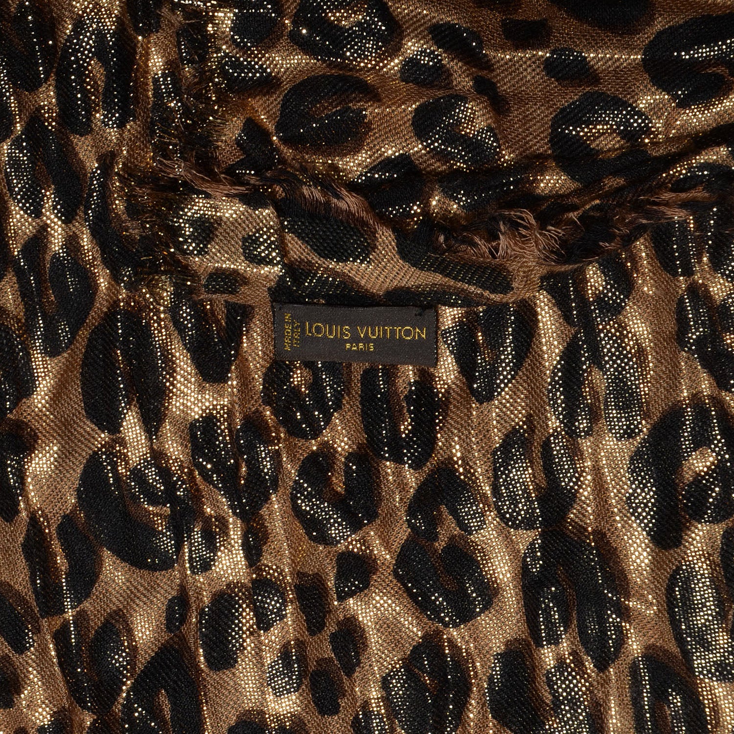 Louis Vuitton Cashmere Silk Leopard Etole Stole Marron 5 of 6