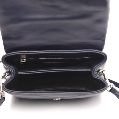 Saint Laurent Calfskin Y Quilted Monogram Toy Loulou Chain Satchel Medium Blue 5 of 9