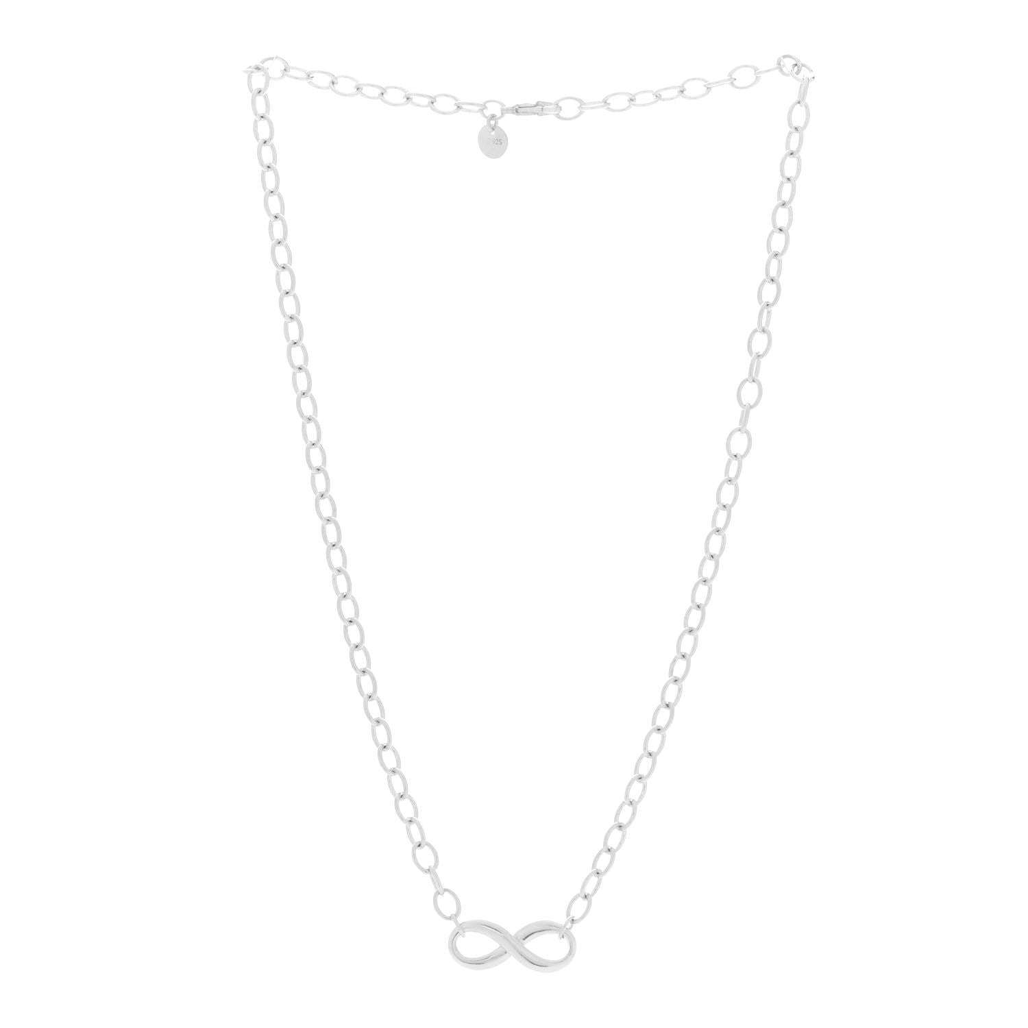 Tiffany Sterling Silver Narrow Infinity Link Necklace 3 of 5