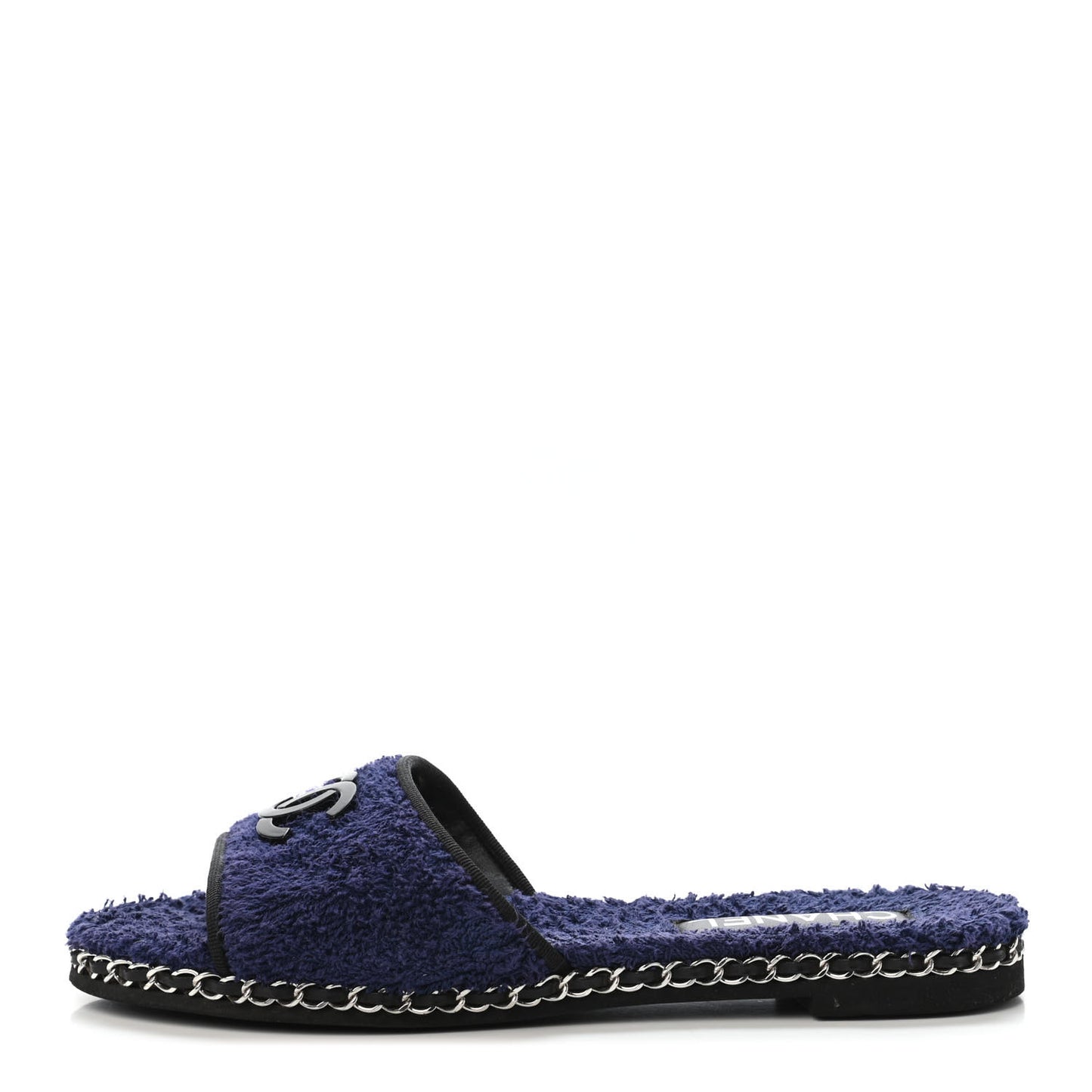 Terry CC Flat Mules 39 Navy Blue