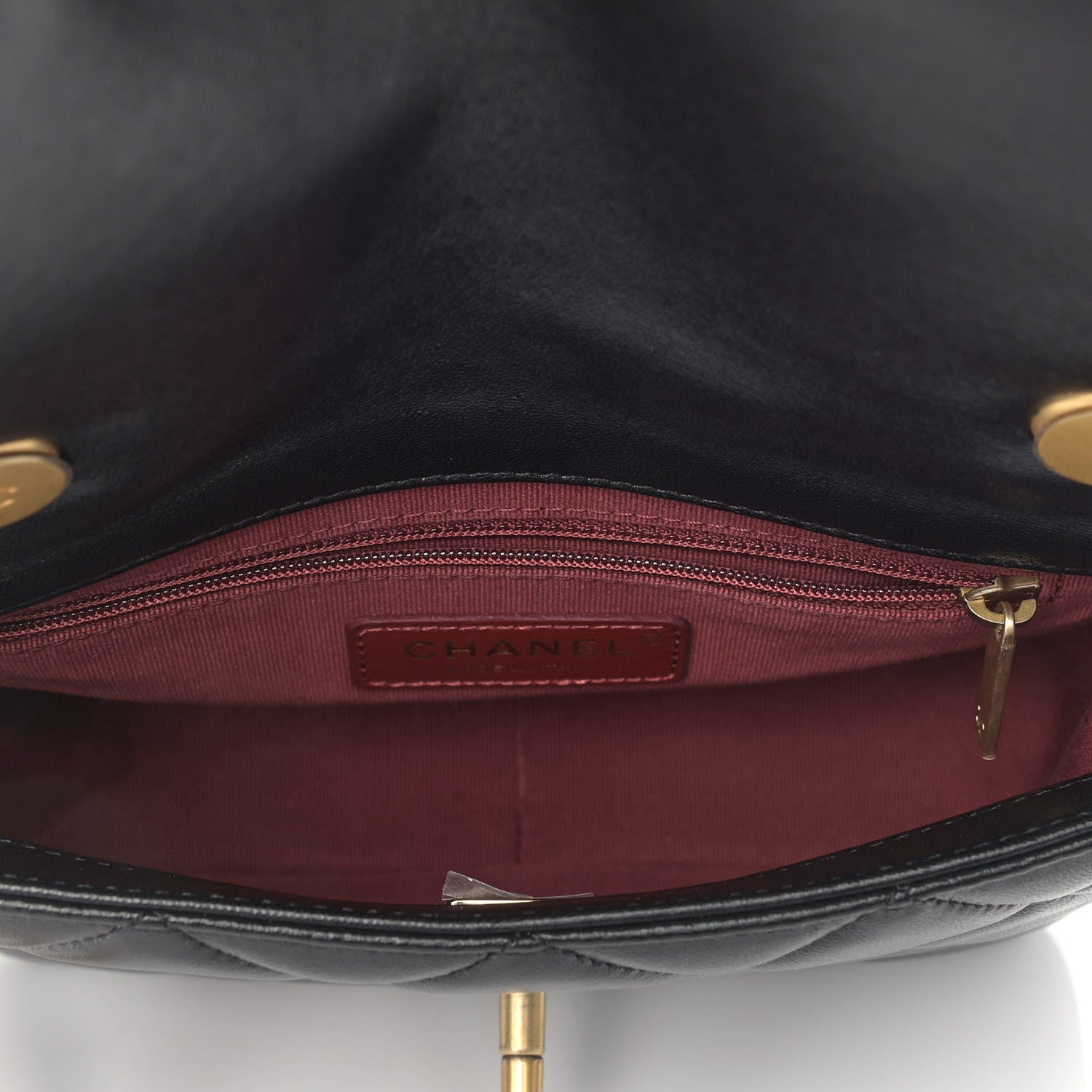 Chanel Lambskin Quilted Small Side Note Flap Black 5 of 9