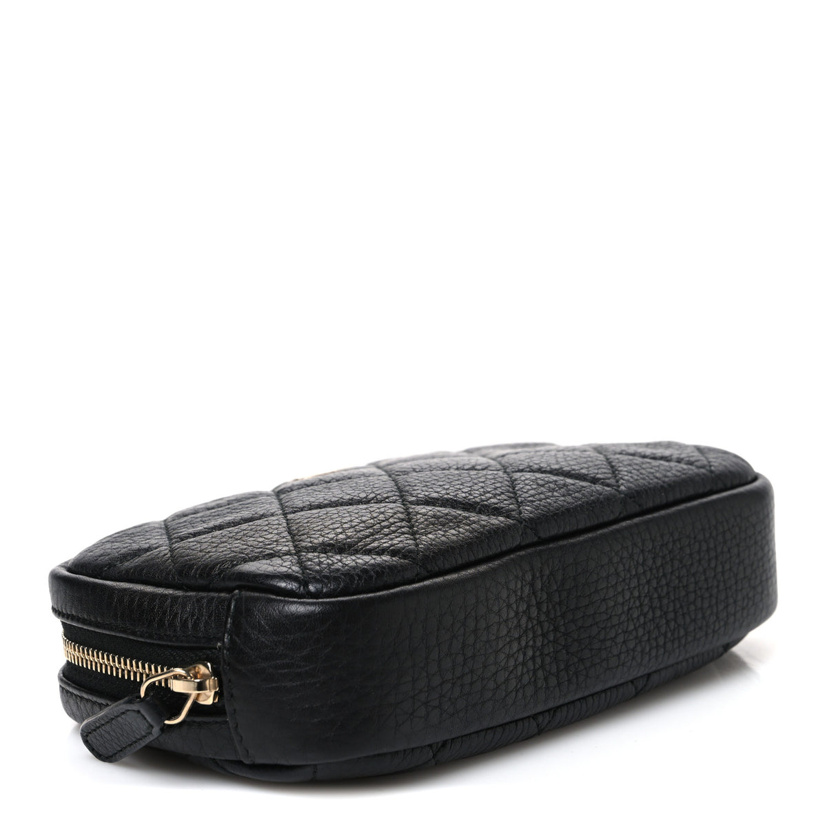 Chanel Caviar Quilted Small Curvy Pouch Cosmetic Case Black 4 of 7