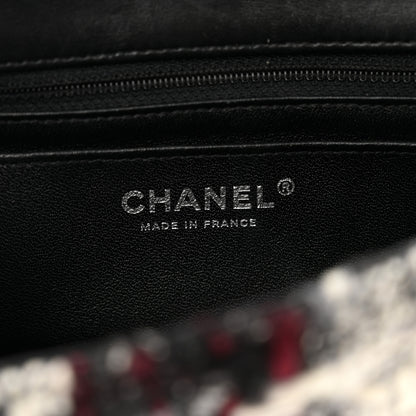 Chanel Tweed Quilted Mini Rectangular Flap Black White Multicolor 7 of 10