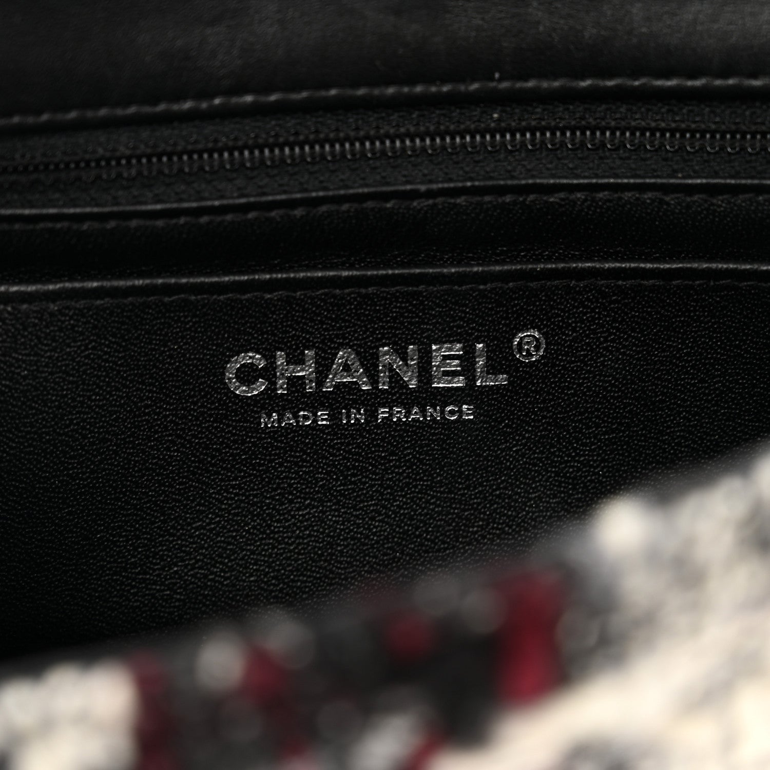 Chanel Tweed Quilted Mini Rectangular Flap Black White Multicolor 7 of 10
