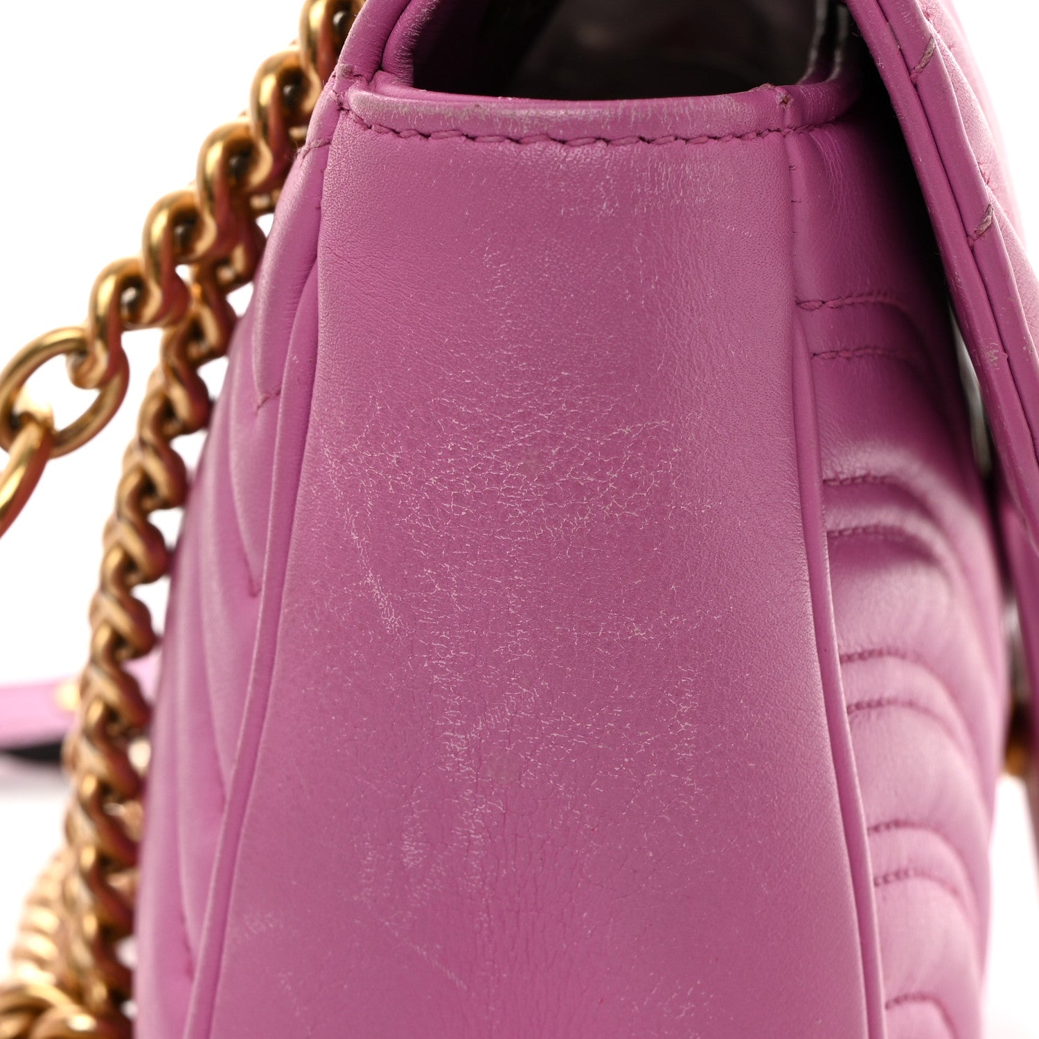 Gucci Calfskin Matelasse Small GG Marmont Shoulder Bag 12 of 13