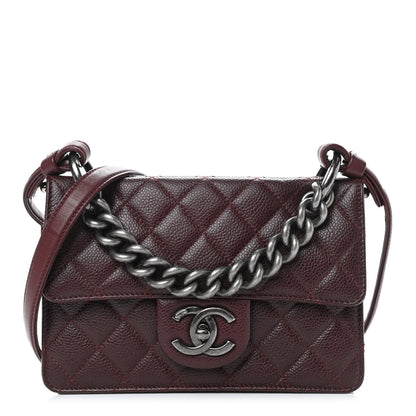 Chanel Caviar Quilted Small Retro Class Flap Burgundy 1 of 8
