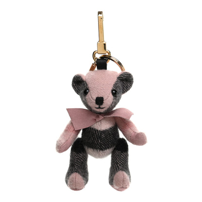 Burberry Cashmere House Check Thomas Bear Bag Charm Ash Rose 1 of 6