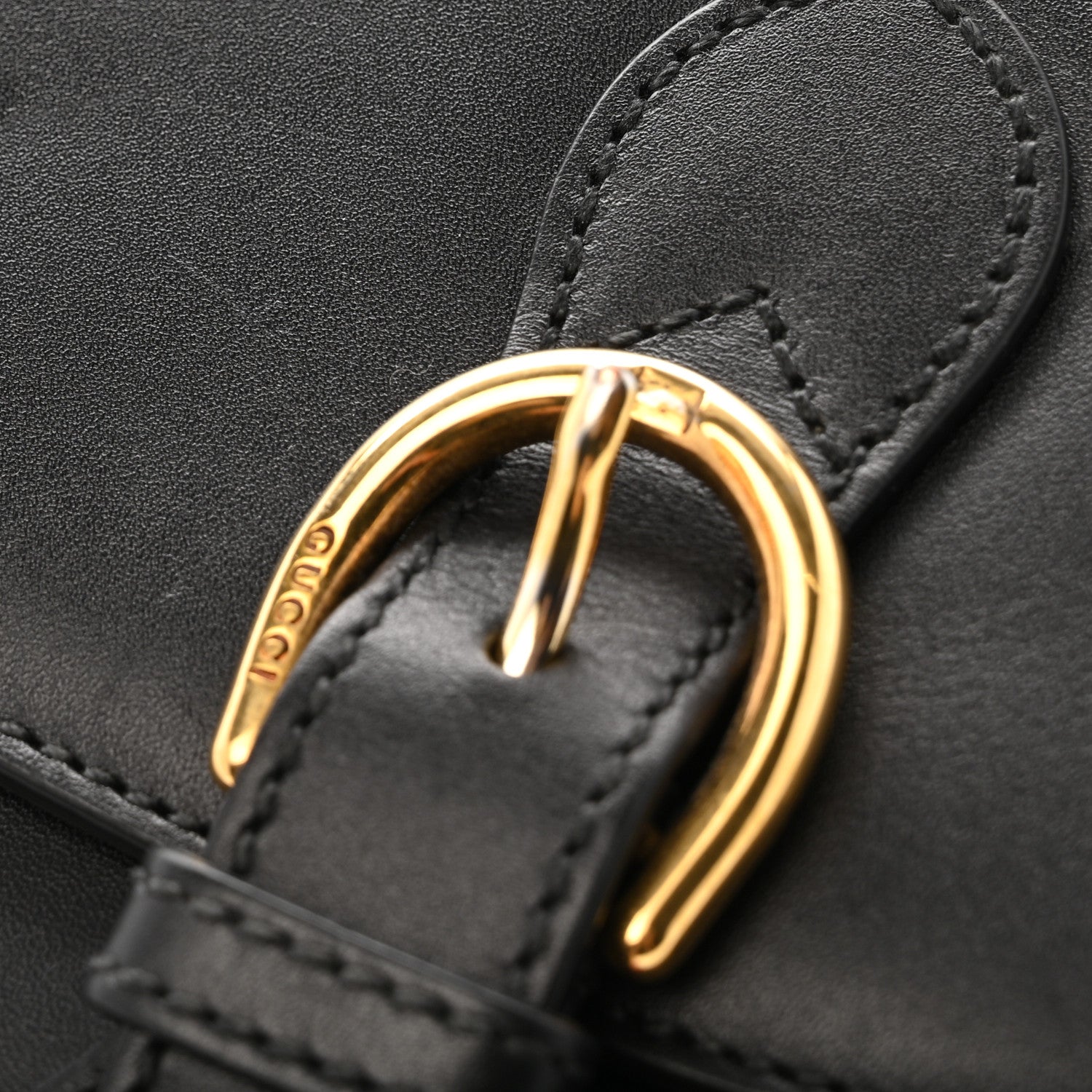Gucci Charisma Calfskin Gucci Embossed Shoulder Flap Bag Black 11 of 14
