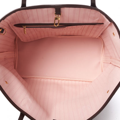 Louis Vuitton Damier Ebene Neo Neverfull MM Rose Ballerine 4 of 8