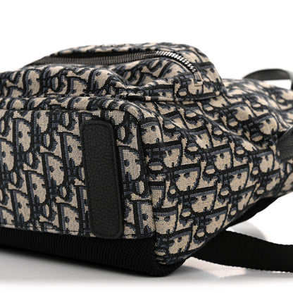 Christian Dior Oblique Calfskin Rider Kid's Backpack Beige Black 10 of 13