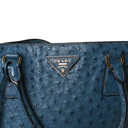 Prada Ostrich Executive Tote Cobalto 6 of 18