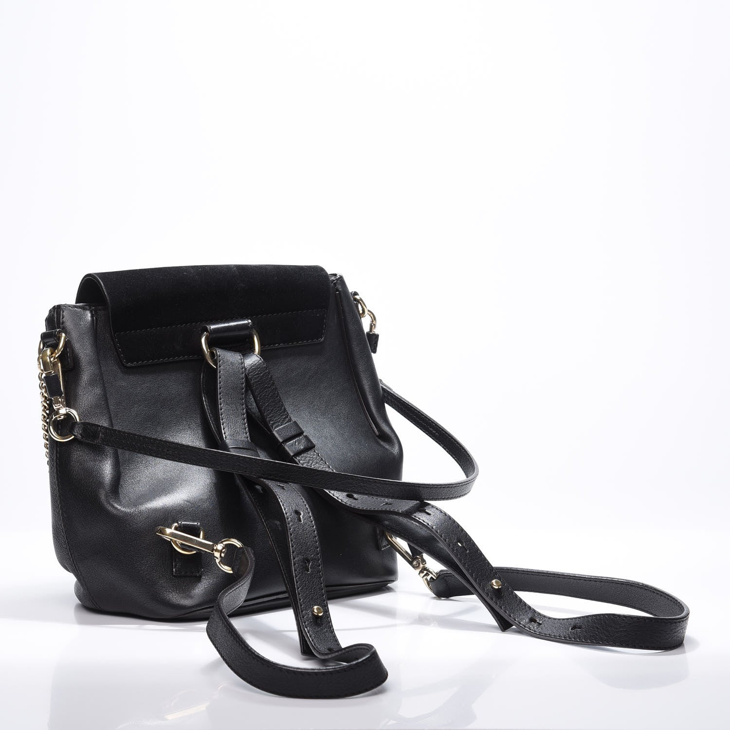 Chloe Suede Calfskin Small Faye Backpack Black 2 of 11