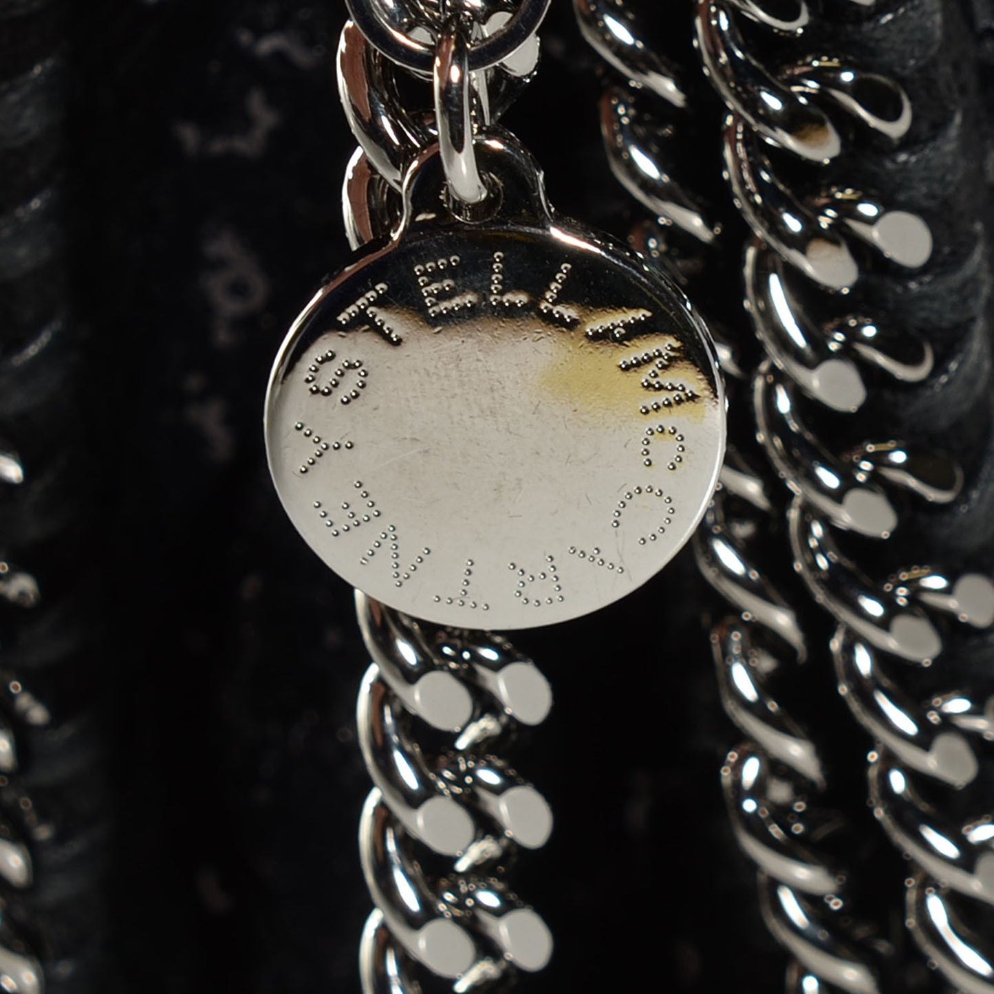 Sequin Falabella Crossbody Black