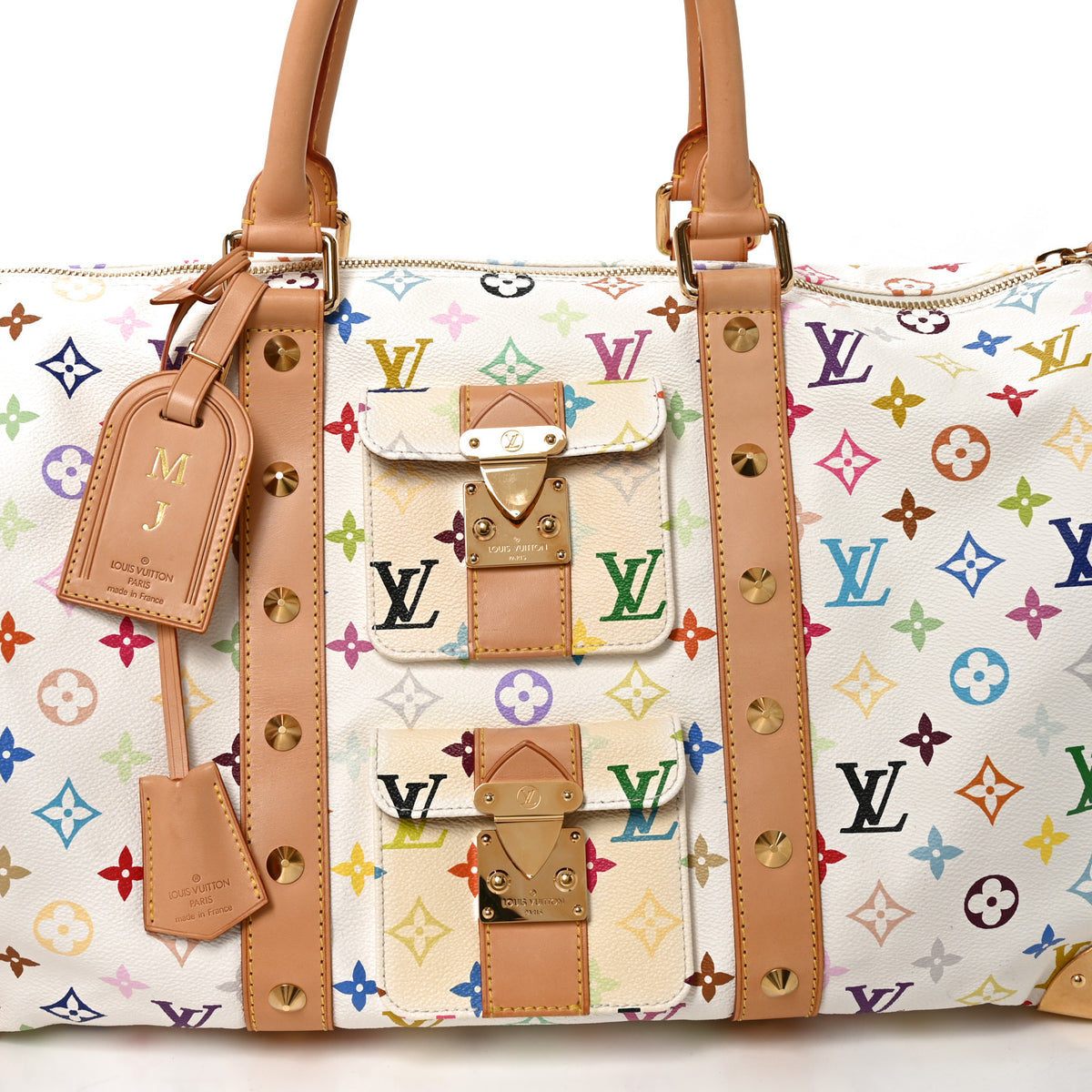 Monogram Multicolor Keepall 45 White