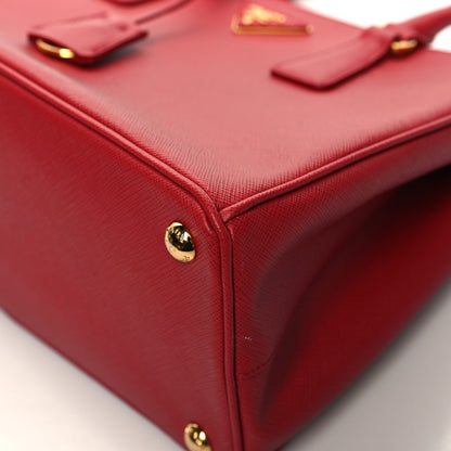 Prada Saffiano Small Galleria Double Zip Tote Fuoco 9 of 11