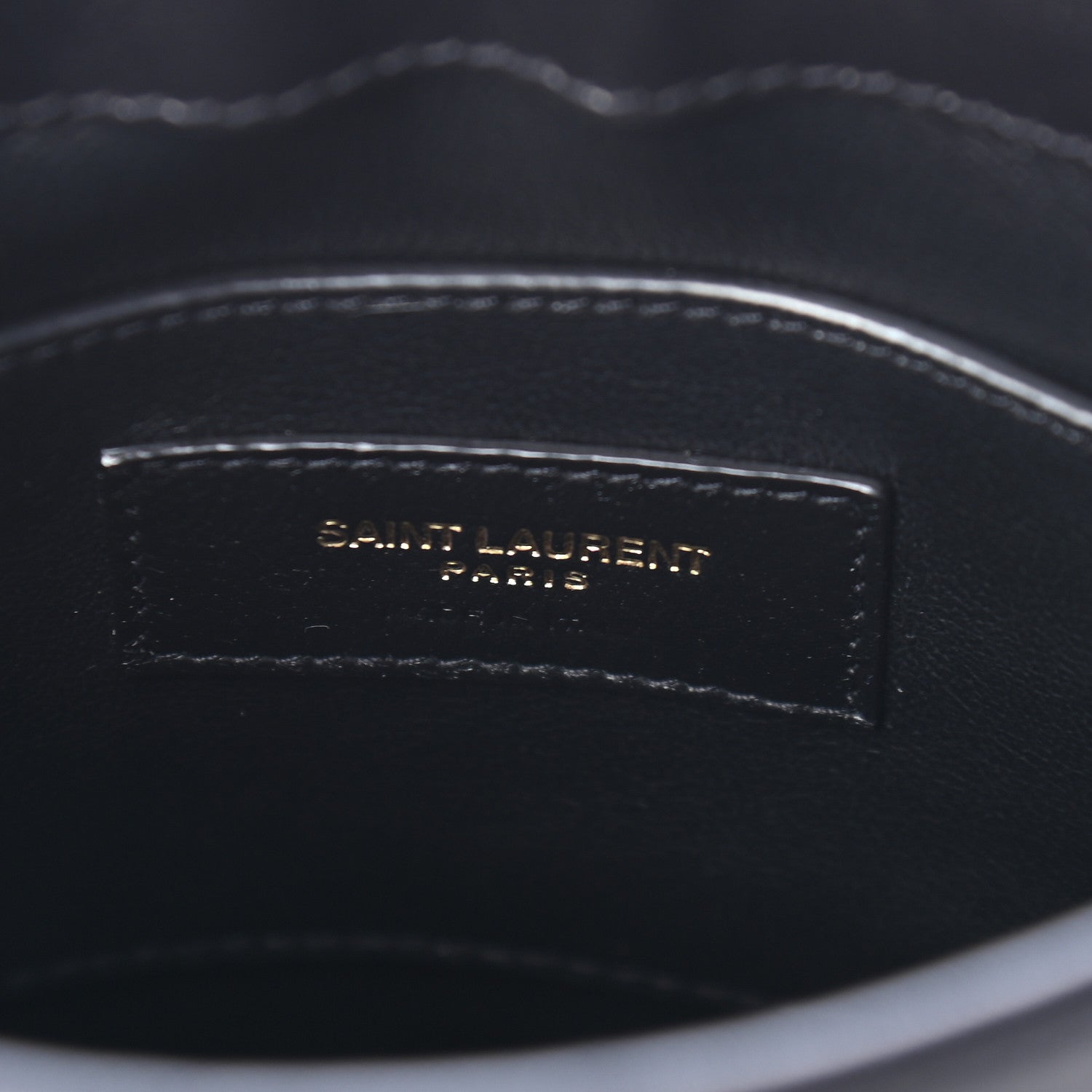 Saint Laurent Lambskin Quilted Monogram Baby Victoire Chain Clutch Bag Black 5 of 8