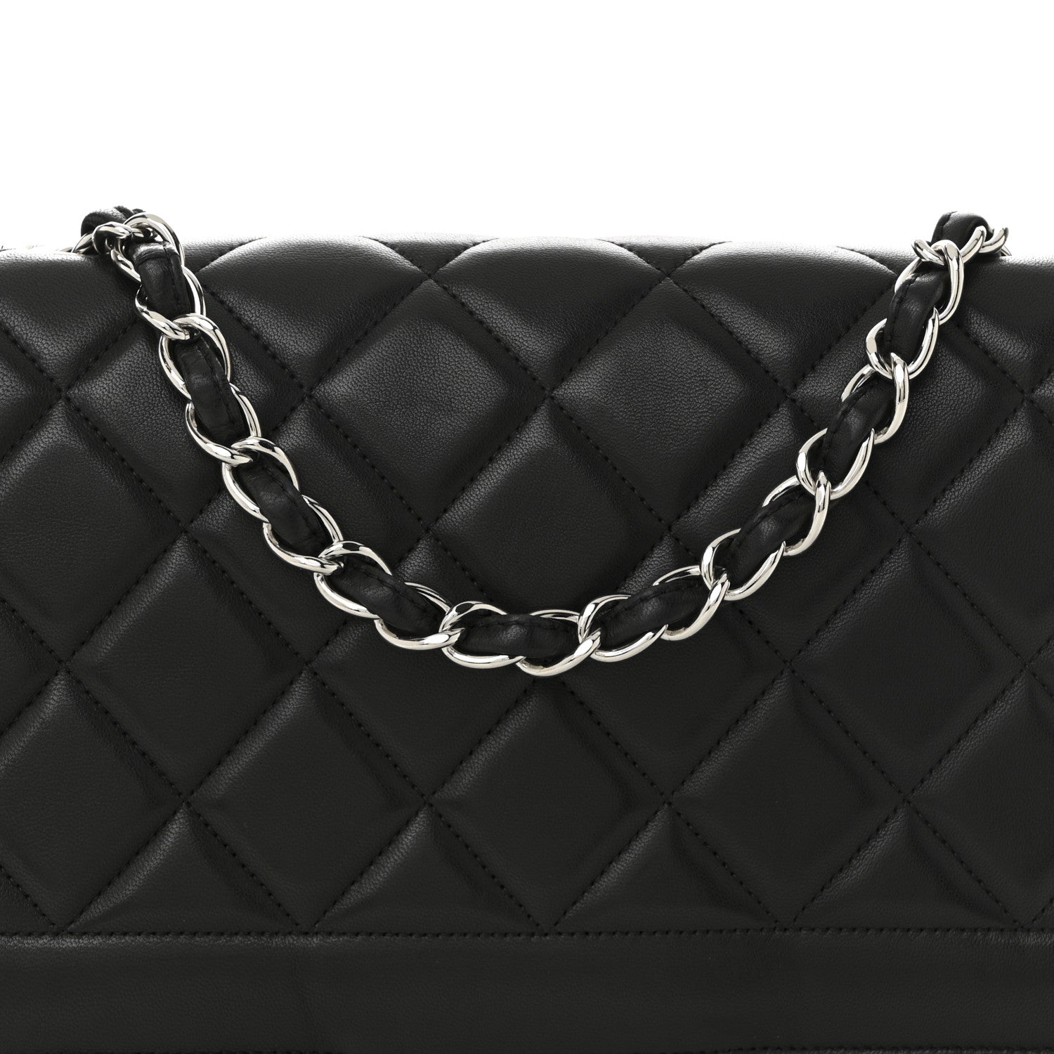 Chanel Lambskin Quilted Large Coco Rider Flap Black 8 of 10