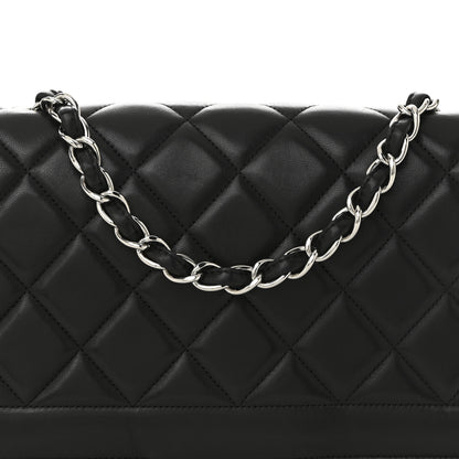 Chanel Lambskin Quilted Large Coco Rider Flap Black 8 of 10