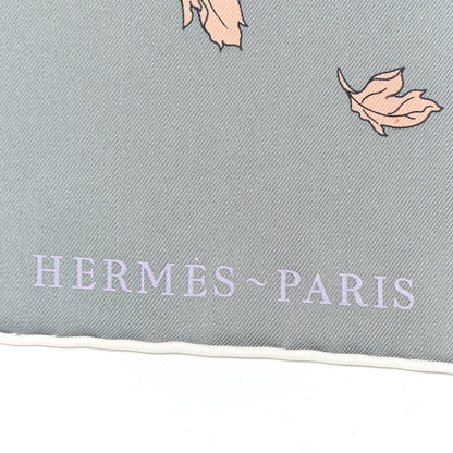 Hermes Silk Robe Legere Scarf 90 Gris Corail Rose Pourpre 2 of 12