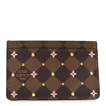 Louis Vuitton Damier Ebene Studded Card Holder 1 of 7