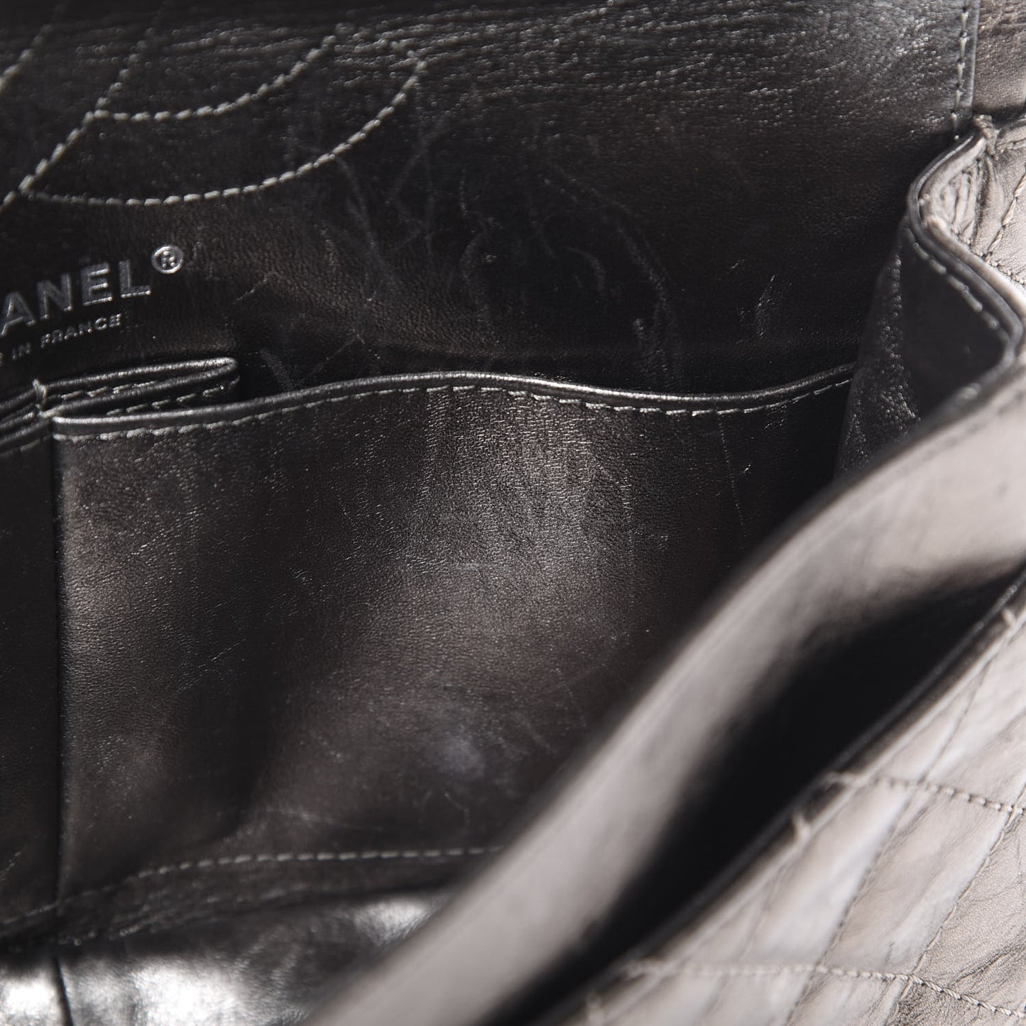 Metallic Aged Calfskin Quilted 2.55 Reissue 227 Flap Bronze