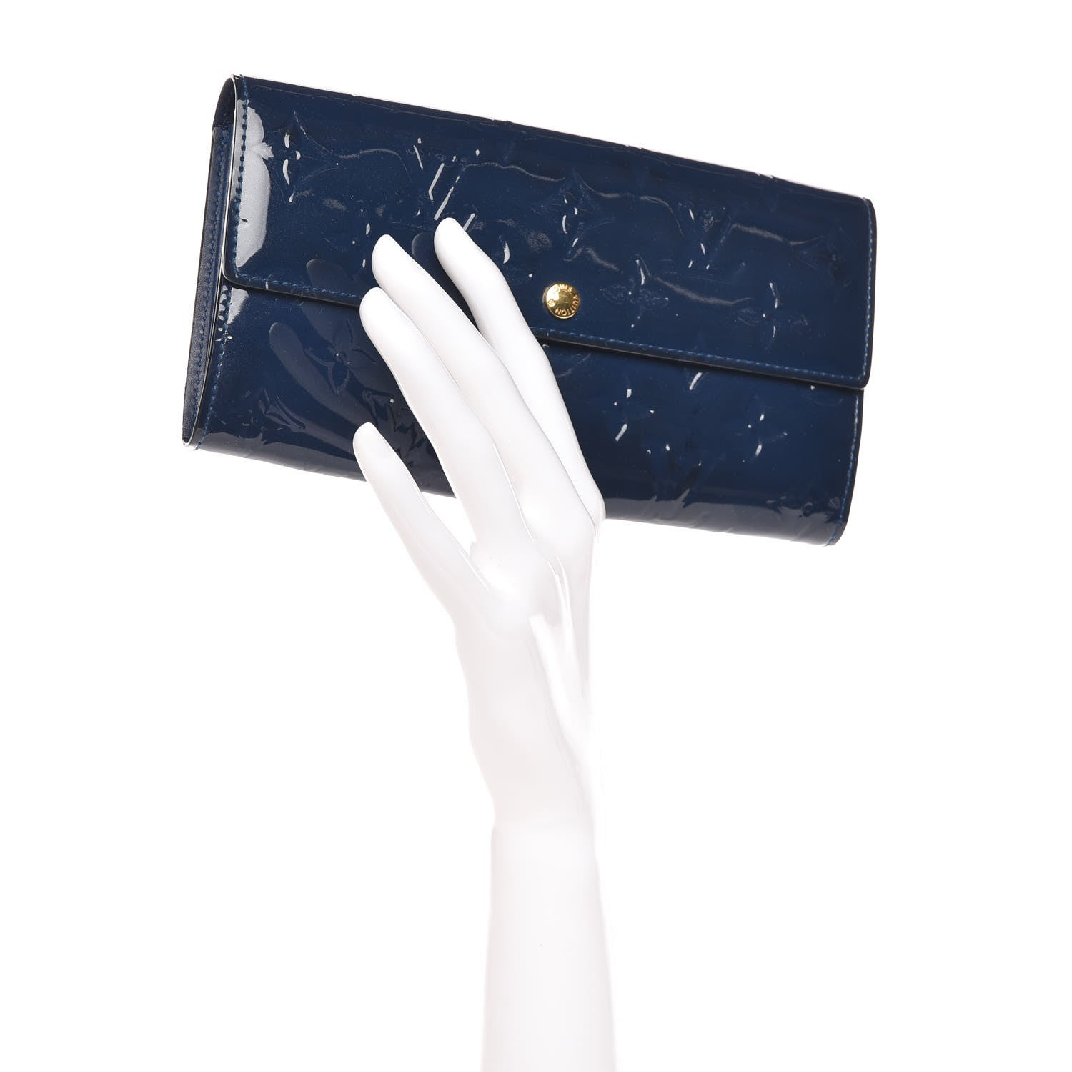Louis Vuitton Vernis Sarah Wallet Grand Blue 2 of 11