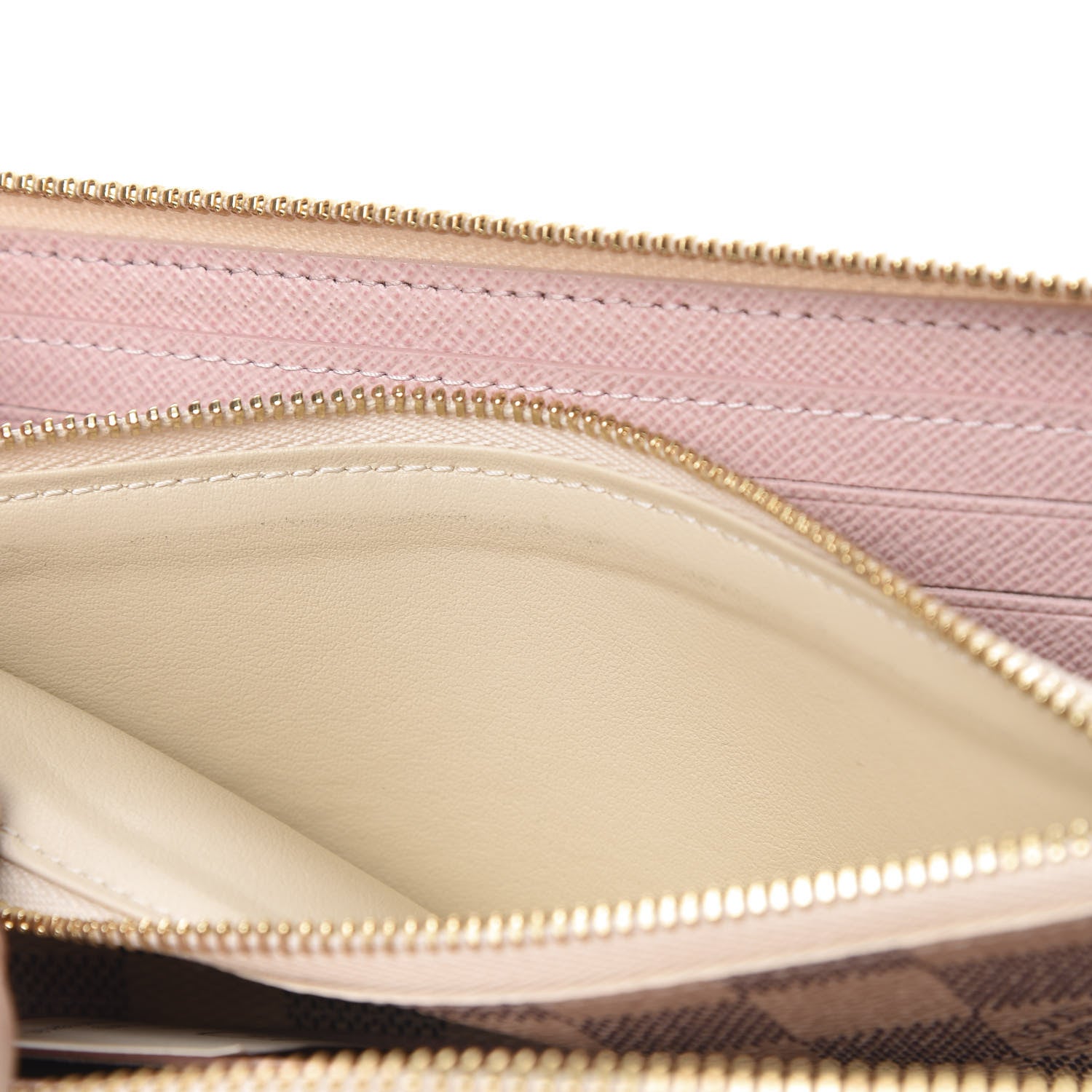 Louis Vuitton Damier Azur Clemence Wallet Rose Ballerine 8 of 11