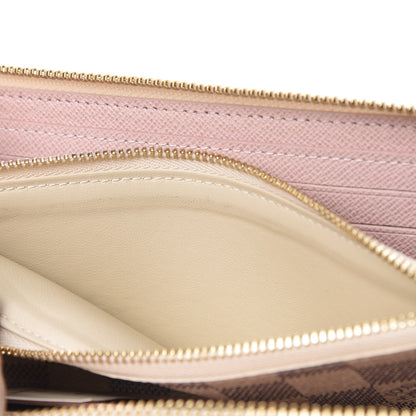 Louis Vuitton Damier Azur Clemence Wallet Rose Ballerine 8 of 11