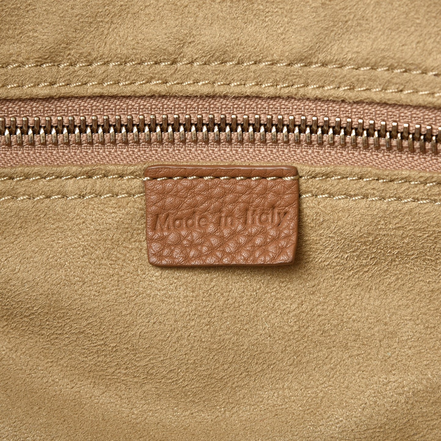 Pebbled Calfskin Mini Luggage Camel