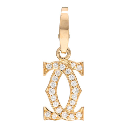 Cartier 18K Yellow Gold Diamond Logo Charm 1 of 3